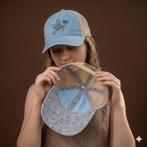 Washed mesh-back cap, adjustable trucker hat, mom gift, hat for girls