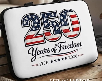 Patriotic Laptop Sleeve 250th Anniversary Usa Travel Laptop Bag Work Computer Case Neoprene Protective Cover 15 Inch Electronics Protection
