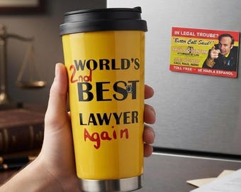 Reisebecher „Zweiter Anwalt der Welt“ | Lustiger Anwalts-Kaffeebecher