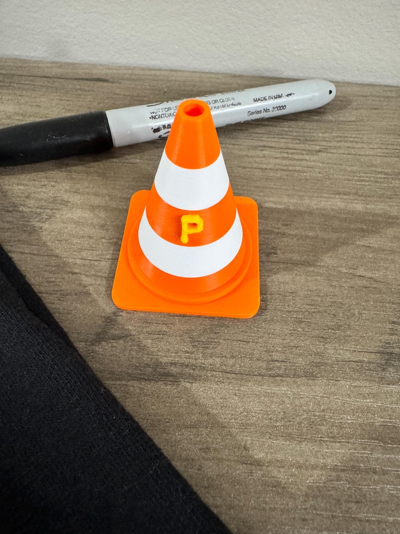 Hoist the Cone Pittsburgh Baseball Desk Decor | Mini Traffic Cone | Pirates Inspired Fan Gift 画像 5