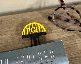Pittsburgh Bridge Bookmark | PGH Bookmark | City of Bridges Gift | Black & Gold Pittsburgh Souvenir | Made to Order