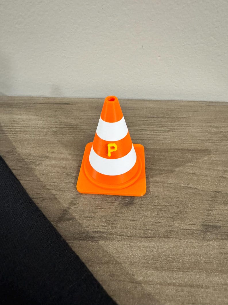 Hoist the Cone Pittsburgh Baseball Desk Decor | Mini Traffic Cone | Pirates Inspired Fan Gift 画像 1