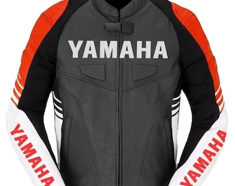 Jaqueta de couro para motociclismo Yamaha Racing, modelo masculino estilo Moto GP.
