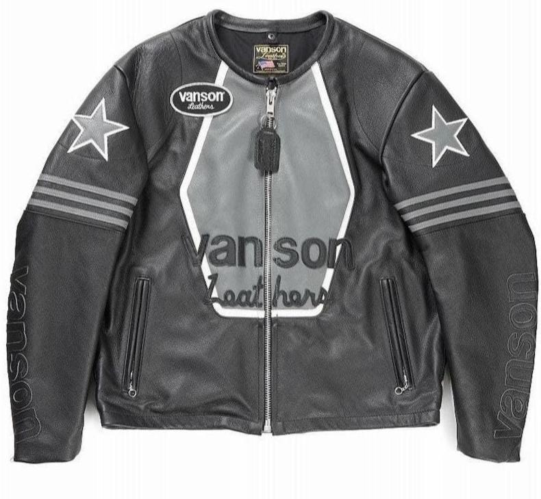 セール！80’s Vanson One Star Leather Jacket Vanson Single Riders Jacket One Star Motorcycle Leather Race