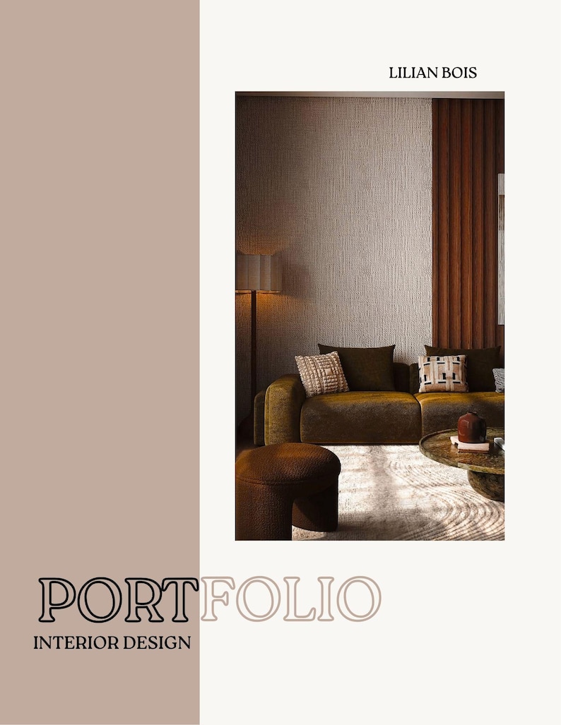 Portfolio Template Architecture / Interior Design | Clean Canva Layout ...