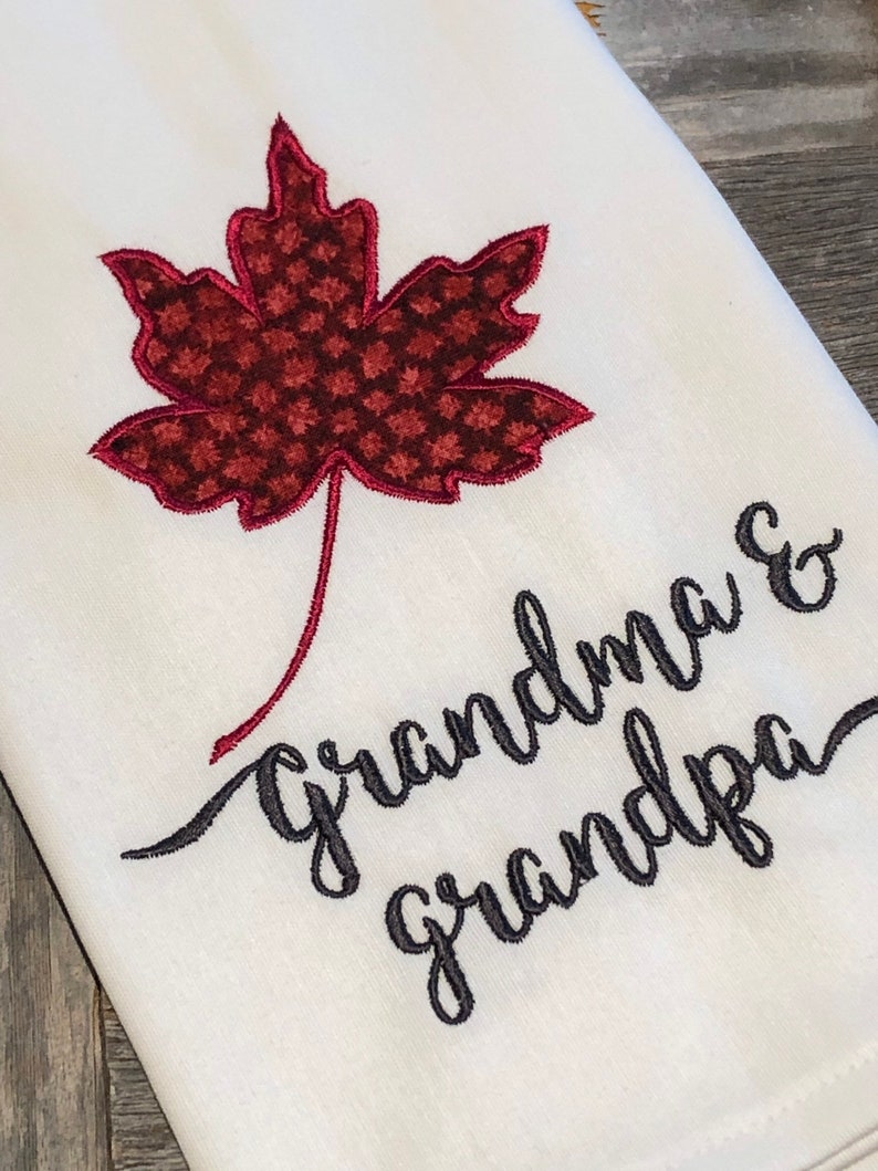 Maple Leaf Dish Towel Canada Kitchen Towel Canada Dish Etsy