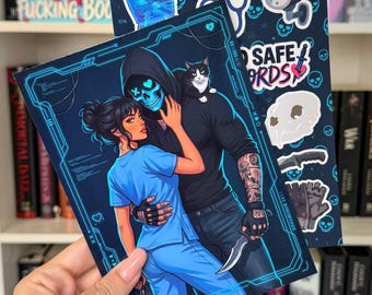 Dark Romance Masked Men Art Print & Sticker Sheet | Available Separately or as Combo |  Laminated | Water-resistant | Durable