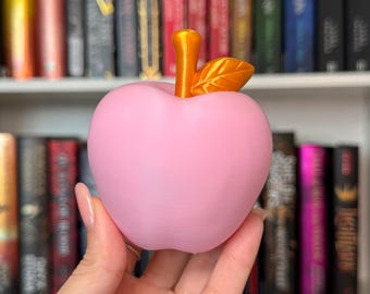 Pink Apple Bookish Shelf Decor  | Fantasy Romance Bookshelf Accessory | 3D Printed Book Decor | Once Upon a Broken Heart | OUABH