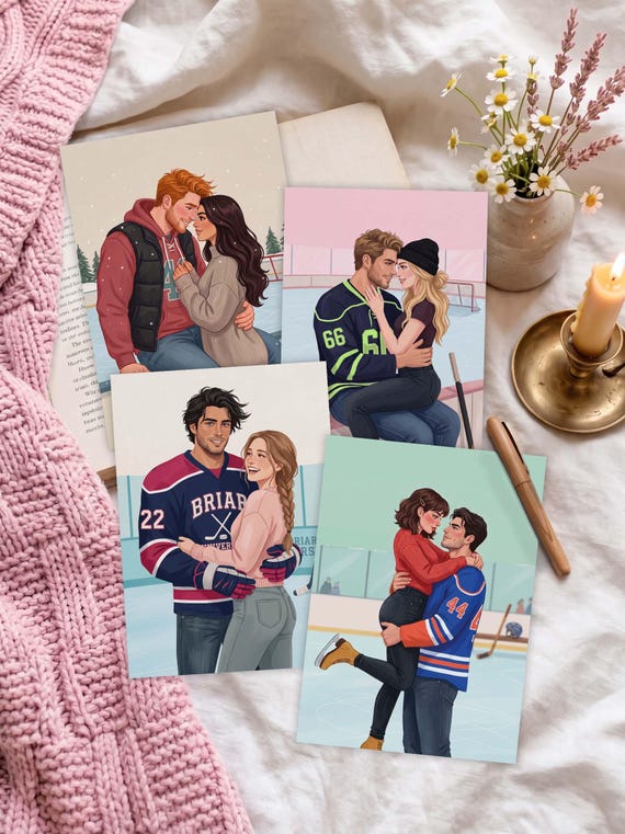 Sport Romance Art Print | Hockey Romance | Off-Campus inspired | Double-sided laminated | Water-resistant | Durable