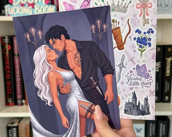 Romantasy Art Print & Sticker Sheet | Available Separately or as Combo | Powerless Inspired | Laminated | Water-resistant | Durable