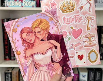 Fantasy Romance Art Print & Sticker Sheet | Available Separately or as Combo | OUAH inspired |  Laminated | Water-resistant | Durable