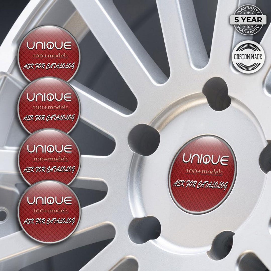 Unique Rim Caps Unique Carbon Fiber Wheel Center Caps Set, 3D Domed Rim Stickers ...