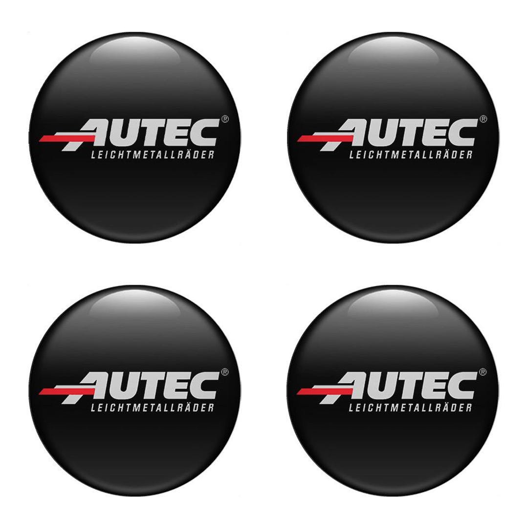 Autec Wheel Center Cap Stickers Custom Any Size 3D Domed Logo Epoxy ...