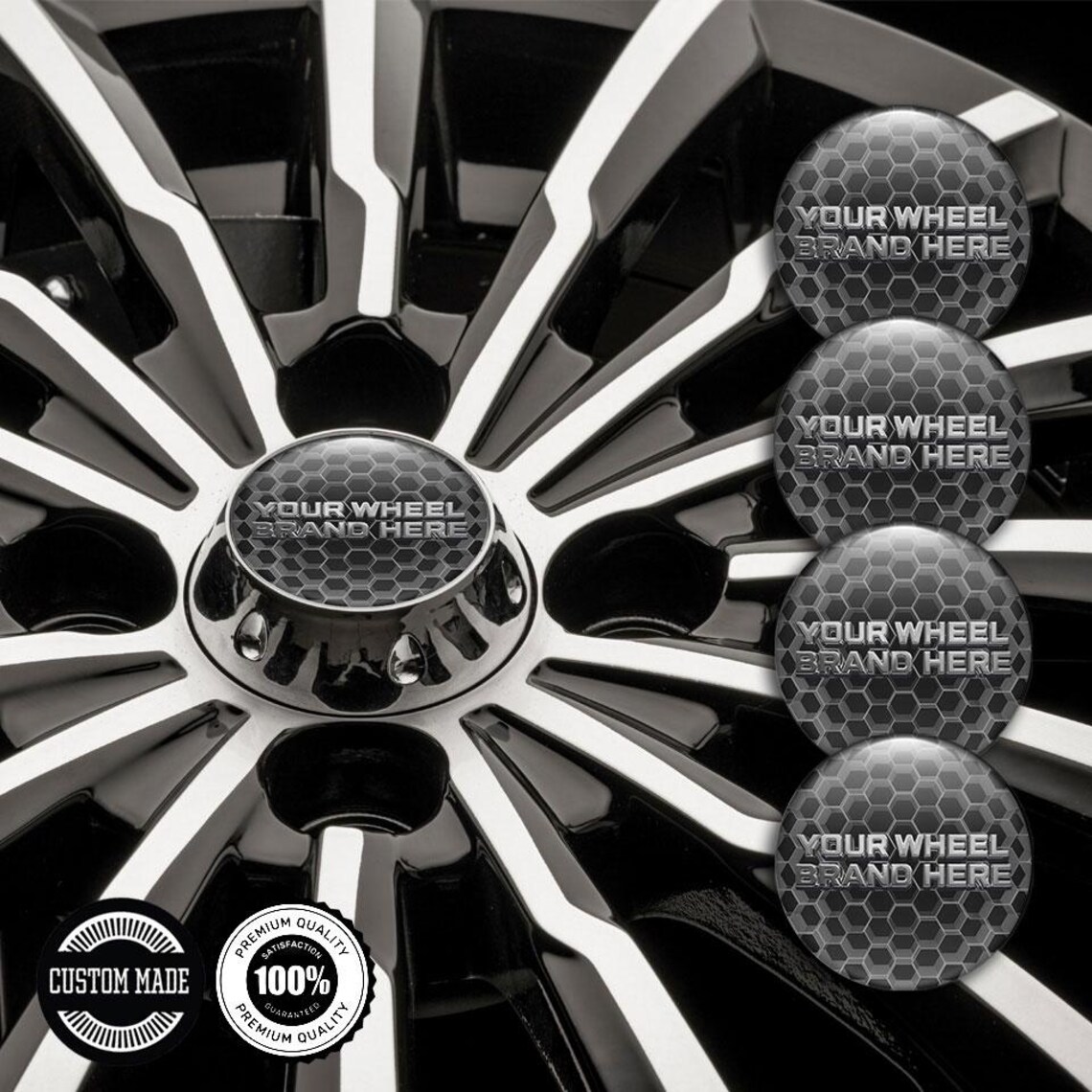 Custom Wheel Center Caps Stickers, 3D Domed Resin Rim Decals ...