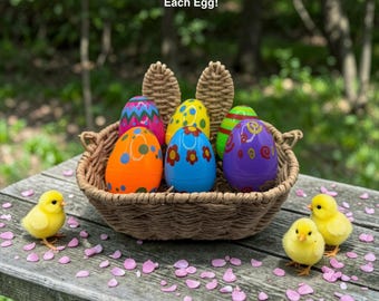 Surprise Egg with 5 Mini Animals, 3D Printed Animal Figures, Sensory Toy, Small Gift