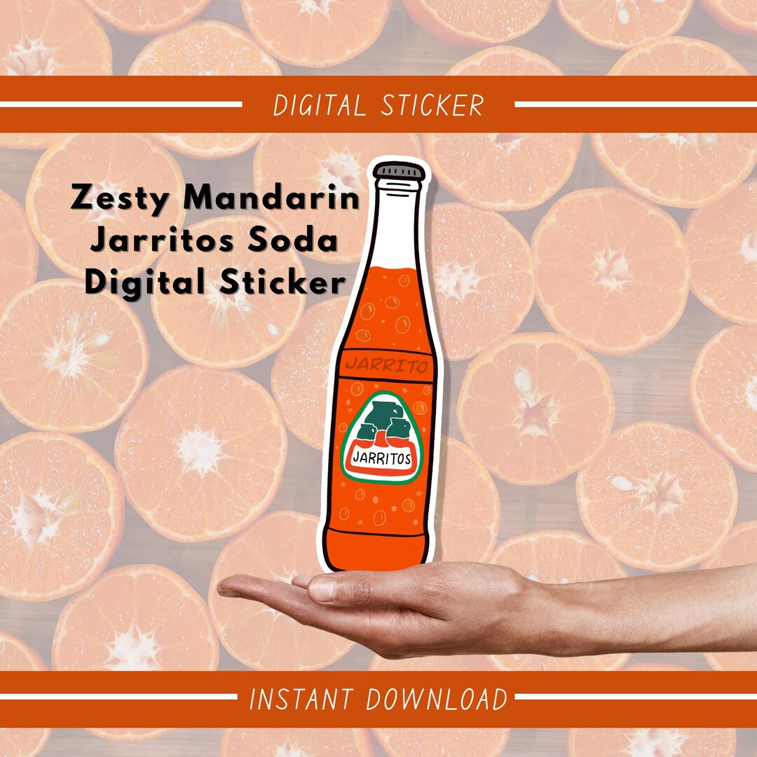 Mandarin Sticker Zesty Mandarin Soda Digital Sticker – Bright Orange Jarritos-inspired ...