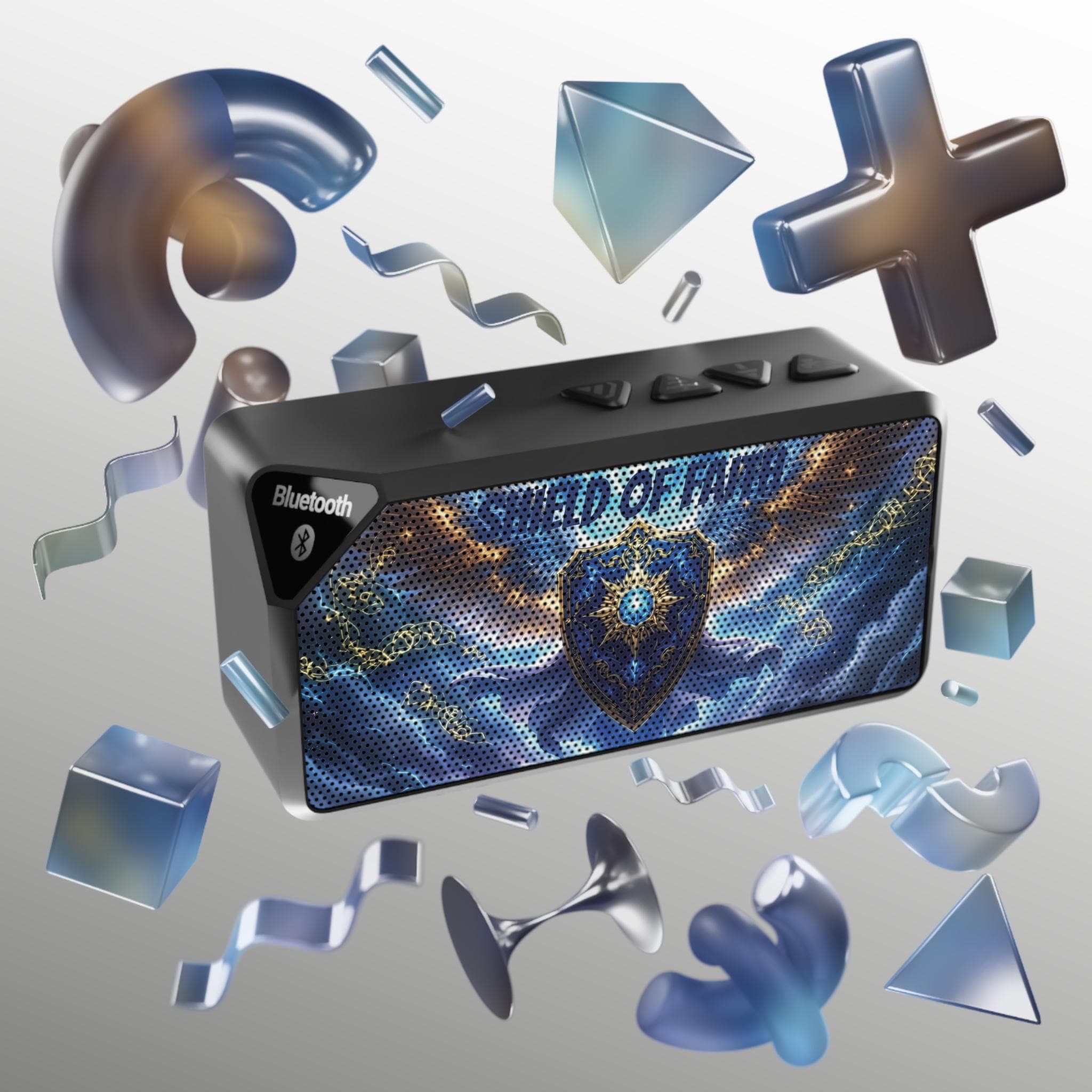 Cosmic Shield Artwork Speaker | Bluetooth Portable Music, Celestial ...