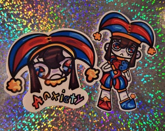 Pomni Waterproof Stickers, The Digital Circus