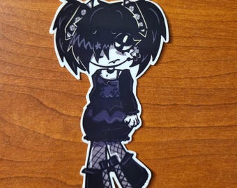 Goth girl ghost, Waterproof sticker
