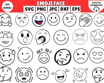 Cartoon Emotion Gesicht SVG, Emoji Gesichter SVG, Augen geschnitten, süße Gesichter geschnitten Datei, Emoji Clipart, lustiges Gesicht svg, Cartoon Clipart, Cartoon Vektor