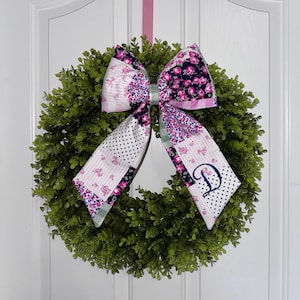 Floral Patchwork Wreath Bow