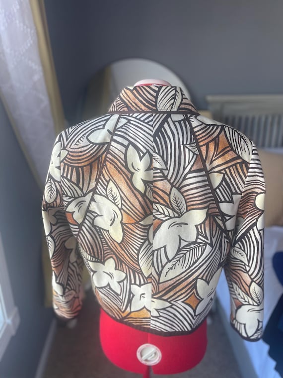 Harve Bernard Patterned Jacket | Leaf Print Blaze… - image 2