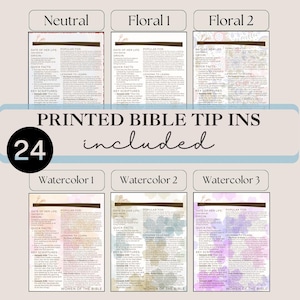 Printed Women of the Word Bible Journaling Inserts, 24 Physical Devotional Cards 5x7