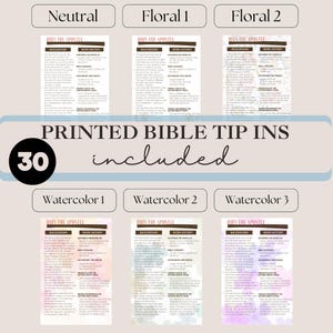 Printed Authors of the Bible Devotional Cards - 30 Physical 5x7 Inserts
