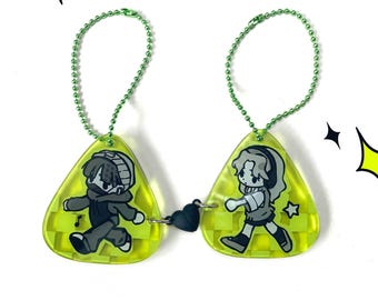 Green Yuri - Double-sided Magnetic Charm Duo - Etsy
