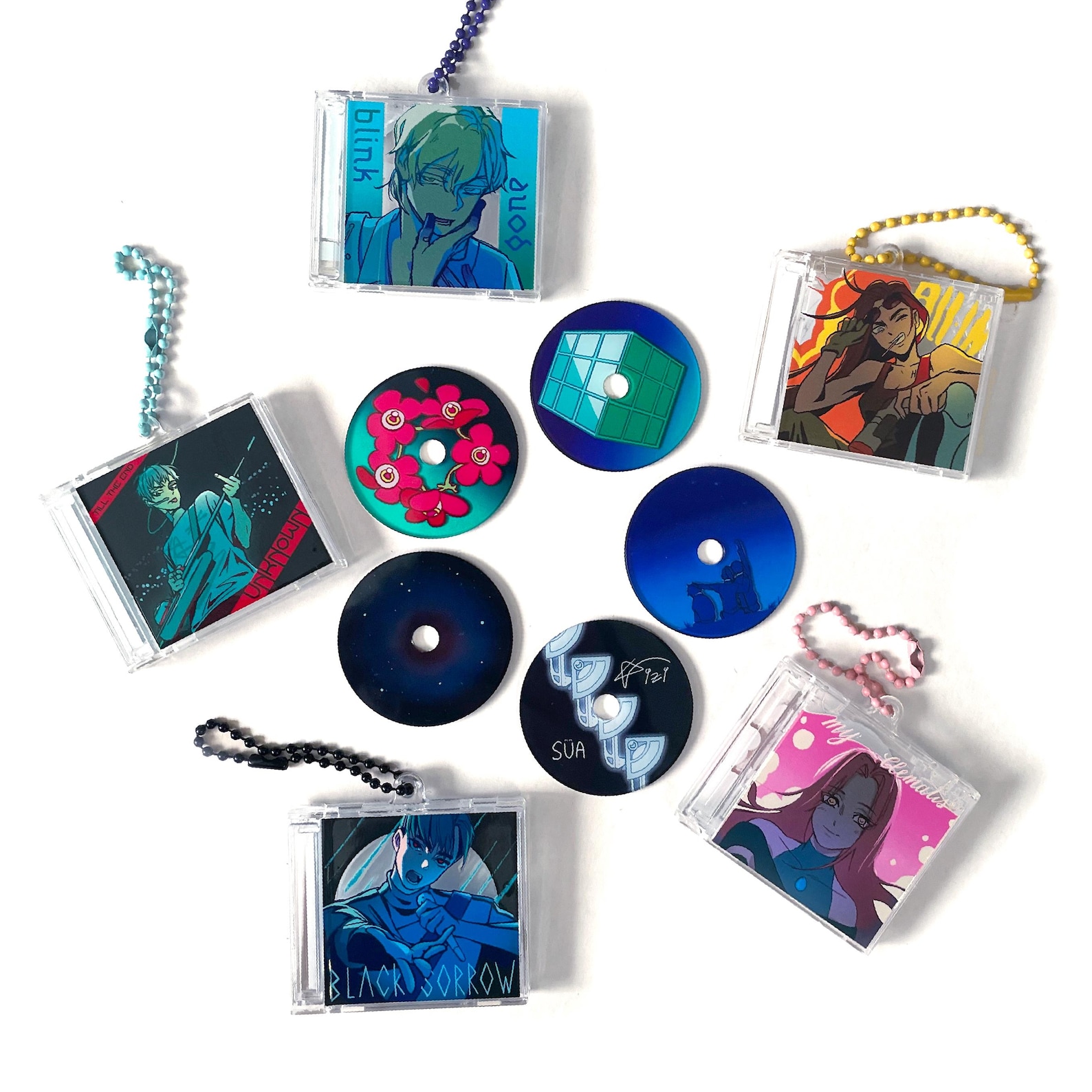 Alien Stage Mini CD Charms + Acrylic CD - Etsy