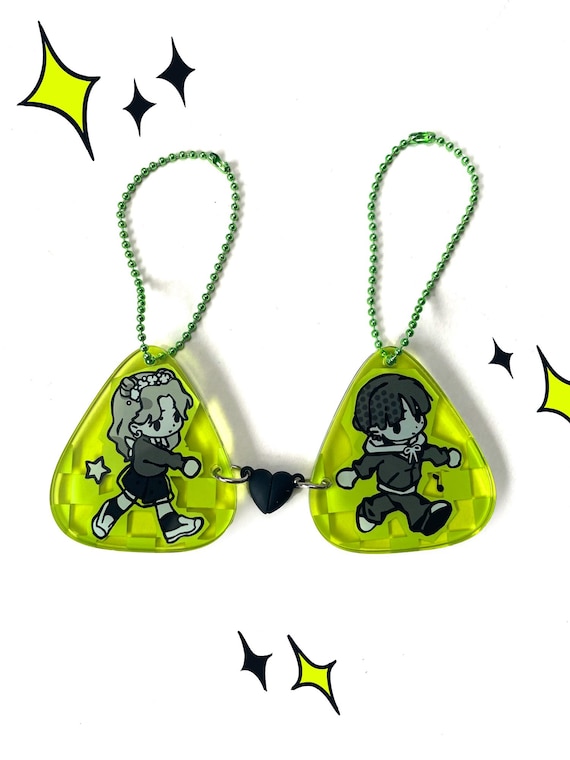 Green Yuri - Double-sided Magnetic Charm Duo - Etsy