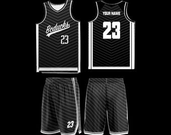 Custom Basketball Jersey Shorts Set | Personalized Name & Number | Moisture-Wicking Athletic Uniform for Men, Youth