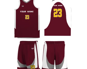 Conjunto de camiseta de baloncesto personalizada por sublimación, uniforme con nombre y número personalizados, estilo retro de baloncesto callejero.