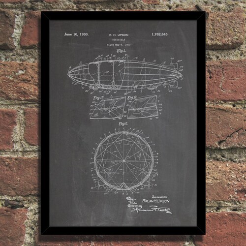 Airship Patent Print Art 1908 - Etsy
