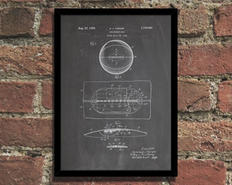 Basketball Patent Print Steampunk Sports Art Poster