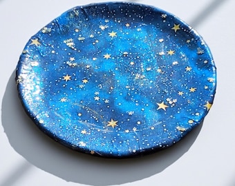 Bandeja de joias com estrelas do céu noturno