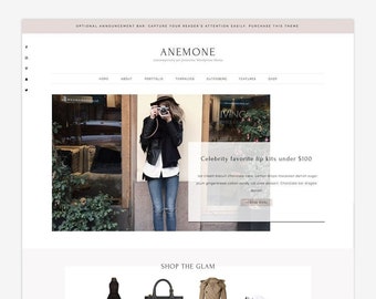 Anemone - Wordpress Theme - Wordpress Genesis Theme // Photography, Fashion & Lifestyle Blogs