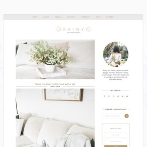 Rainy Wordpress theme Wordpress Genesis Theme // Photography, Fashion & Lifestyle Blogs image 1