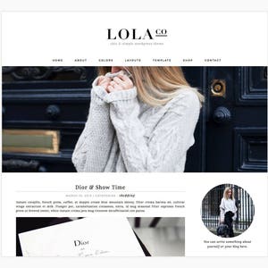 Wordpress Theme Responsive Blog Design "Lola" - Photography, Slider