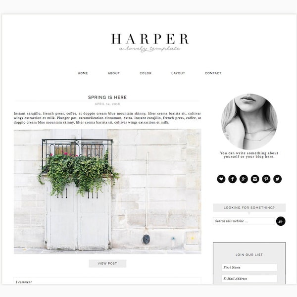Harper - Wordpress theme - Wordpress Genesis Theme // Photography, Fashion & Lifestyle Blogs