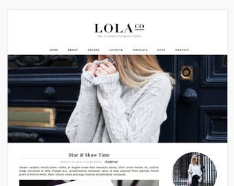 Wordpress Theme Responsive Blog Design "Lola" - Photography, Slider