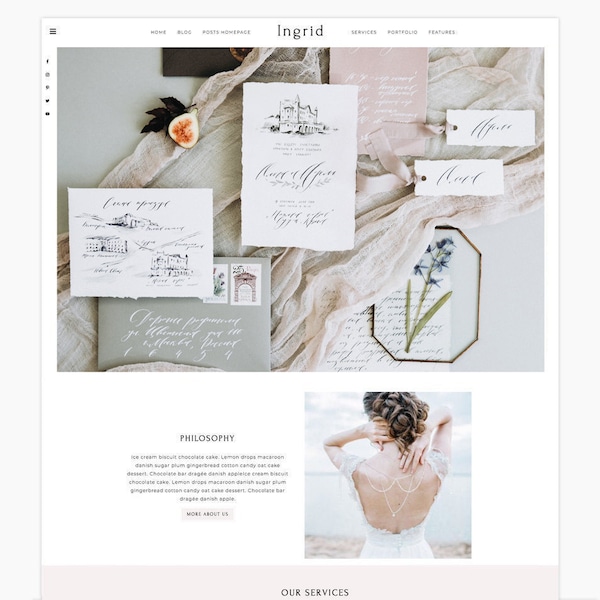 Ingrid - Wordpress Theme - Wordpress Genesis Theme // Photography, Fashion & Lifestyle Blogs