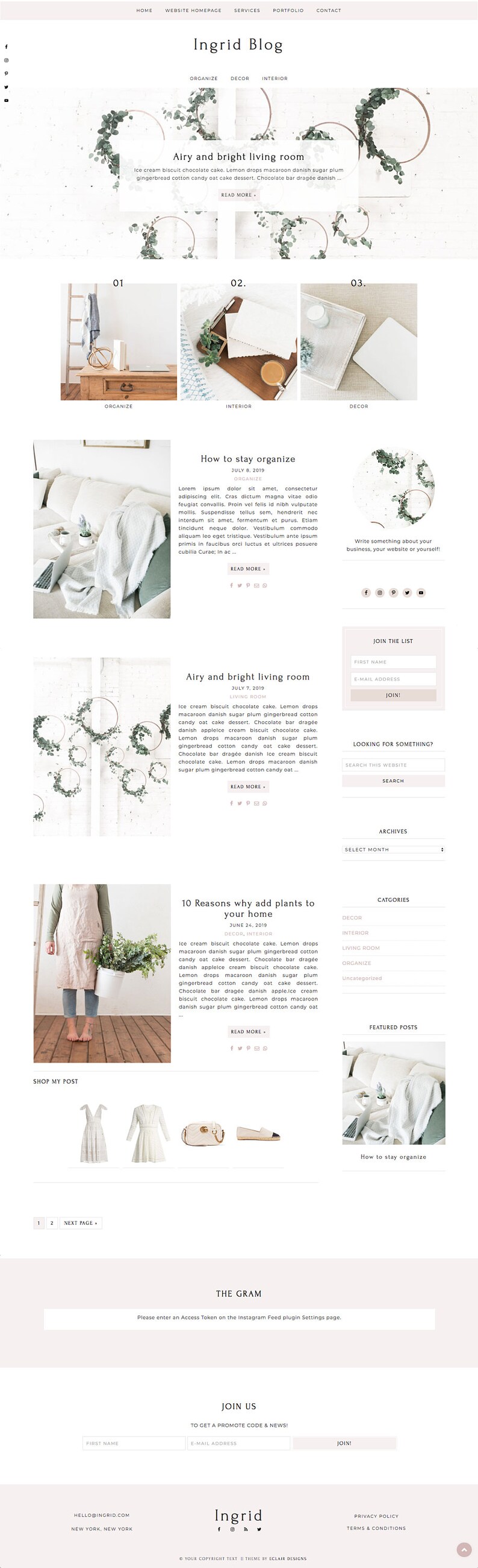 Ingrid Wordpress Theme Wordpress Genesis Theme // Photography, Fashion & Lifestyle Blogs image 6