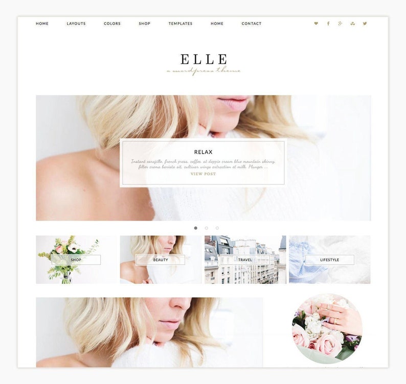 Elle - Wordpress Theme - Wordpress Genesis Theme // Photography, Fashion & Lifestyle Blogs 