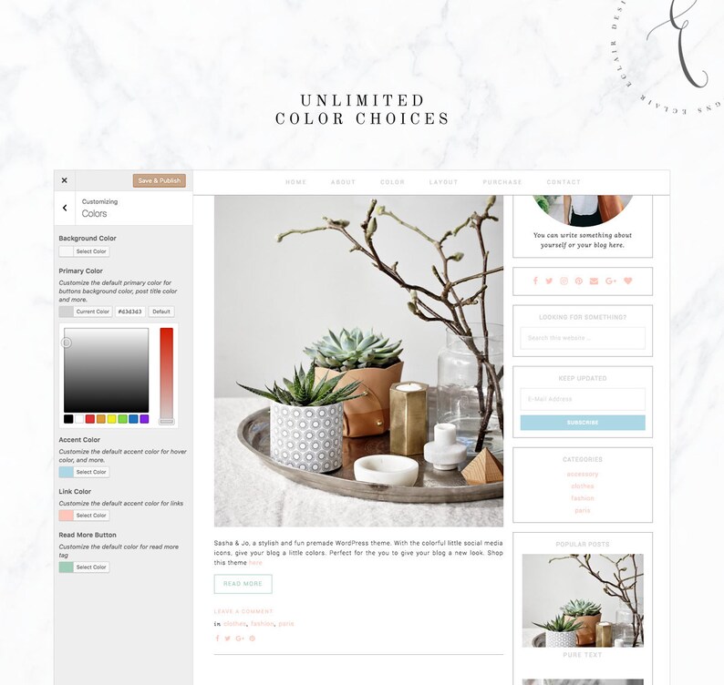 Hailey Wordpress theme Wordpress Template Responsive WordPress Blog Theme Shop Template Woocommerce Fashion Photography image 3