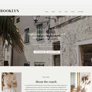NEW! Brooklyn - Wordpress Theme - Wordpress Genesis Theme // Photography, Fashion & Lifestyle Blogs