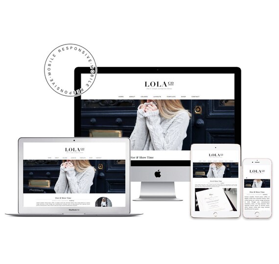 Blogger Template Premade Blog Theme Design Natalie Perry black and gold Instant Digital Download