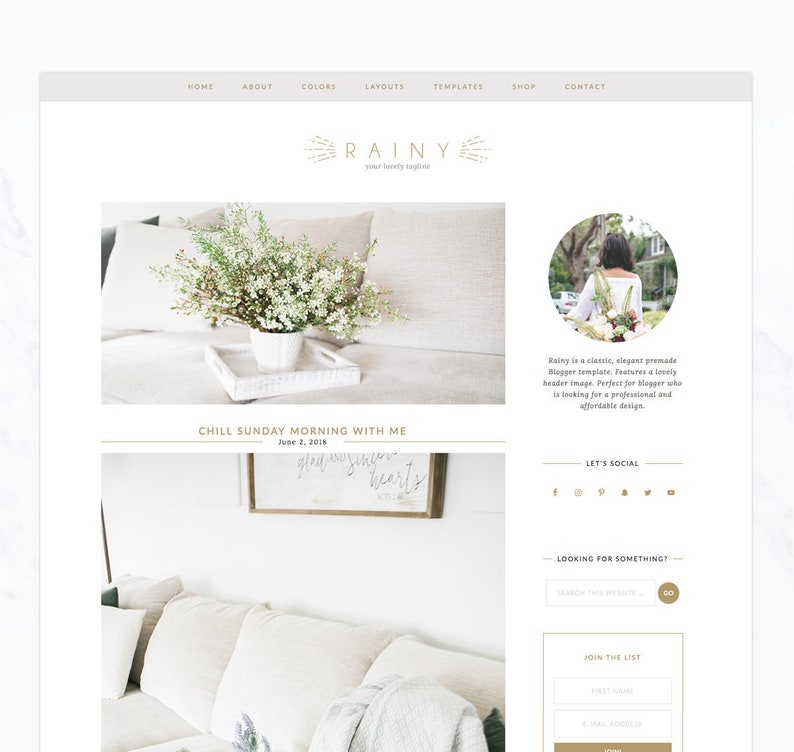 Rainy Wordpress theme Wordpress Genesis Theme // Photography, Fashion & Lifestyle Blogs image 1