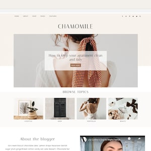 NEW! Chamomile - Wordpress Theme - Wordpress Genesis Theme // Photography, Fashion & Lifestyle Blogs