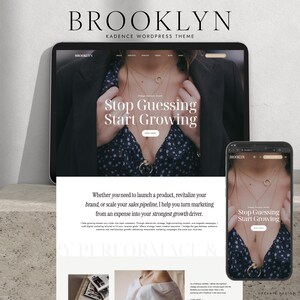 NEW! Brooklyn - Wordpress theme - Wordpress Kadence Child Theme // Photography, Fashion & Lifestyle Blogs